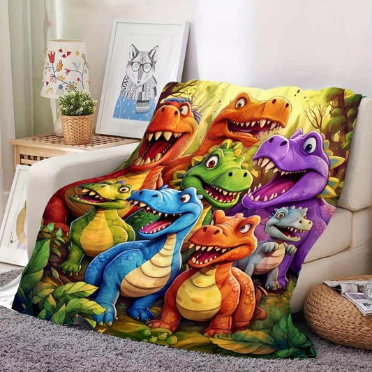 🎅Christmas Special Price ￡9.99!!🎅Cute Smiling Dinosaur Blanket